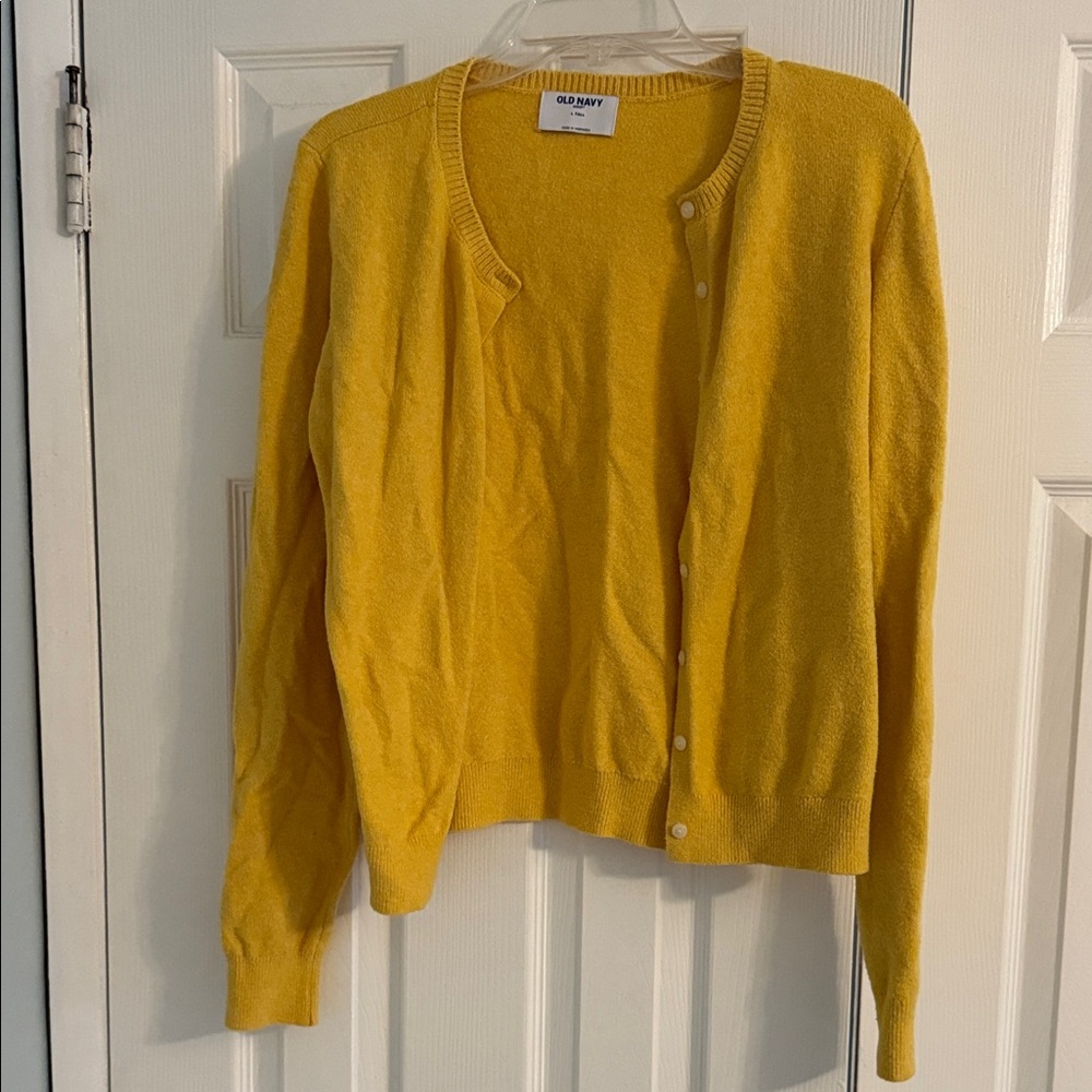 Old Navy Women's Mustard Cardigan Sweater